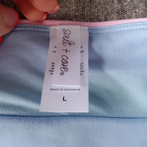 Salt + Cove Juniors' Colorblocked High Waist Bikini Bottoms Size L - Picture 7 of 9